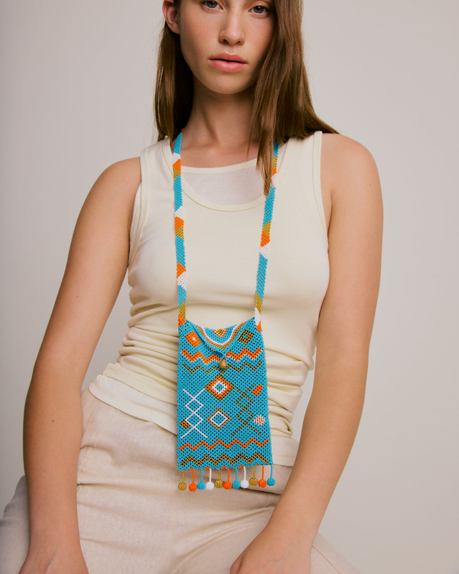 Beauty's Beaded Bag - Turquoise