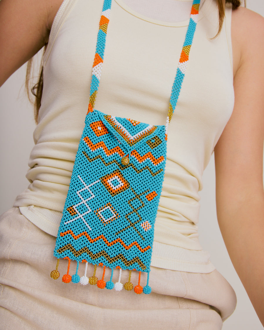 Beauty's Beaded Bag - Turquoise