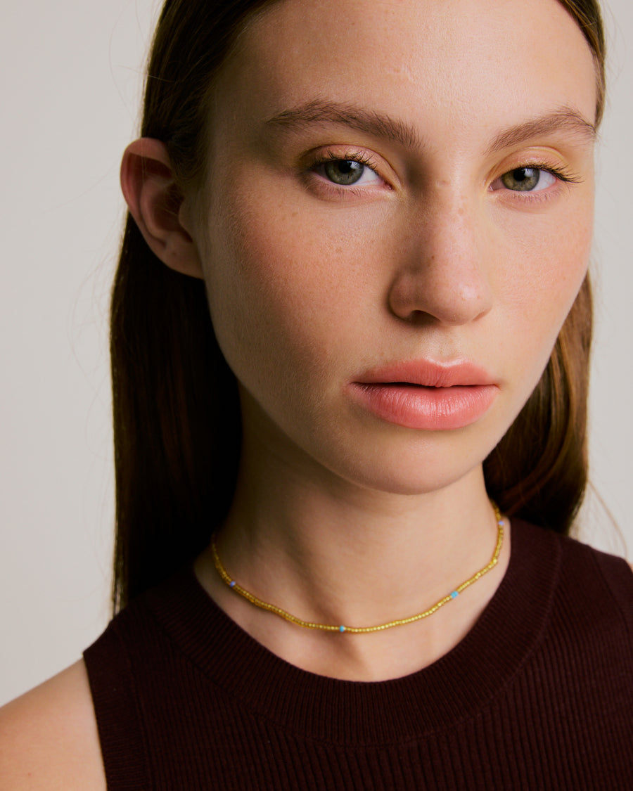 Beaded Necklace - Gold