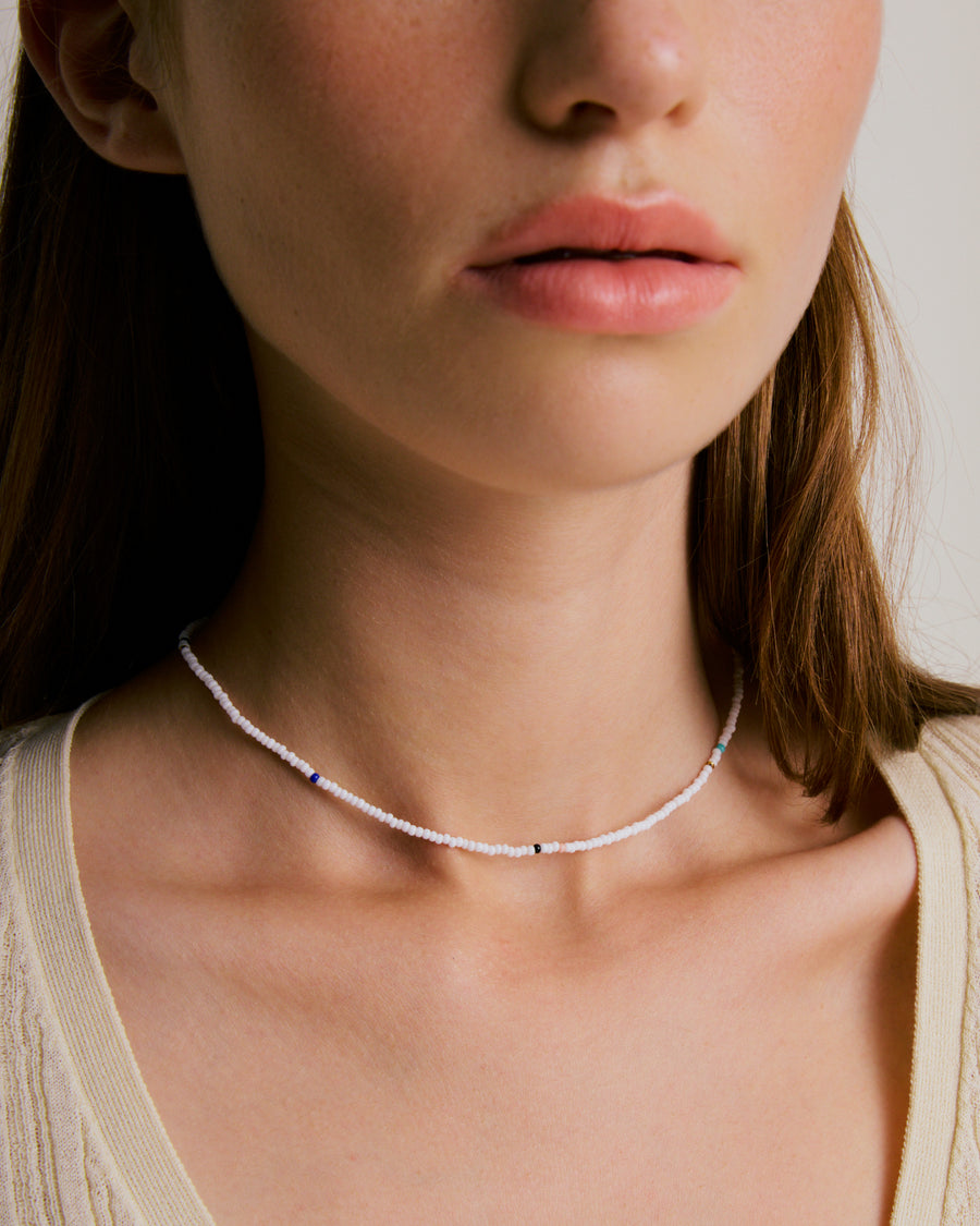 Simple Necklace - White