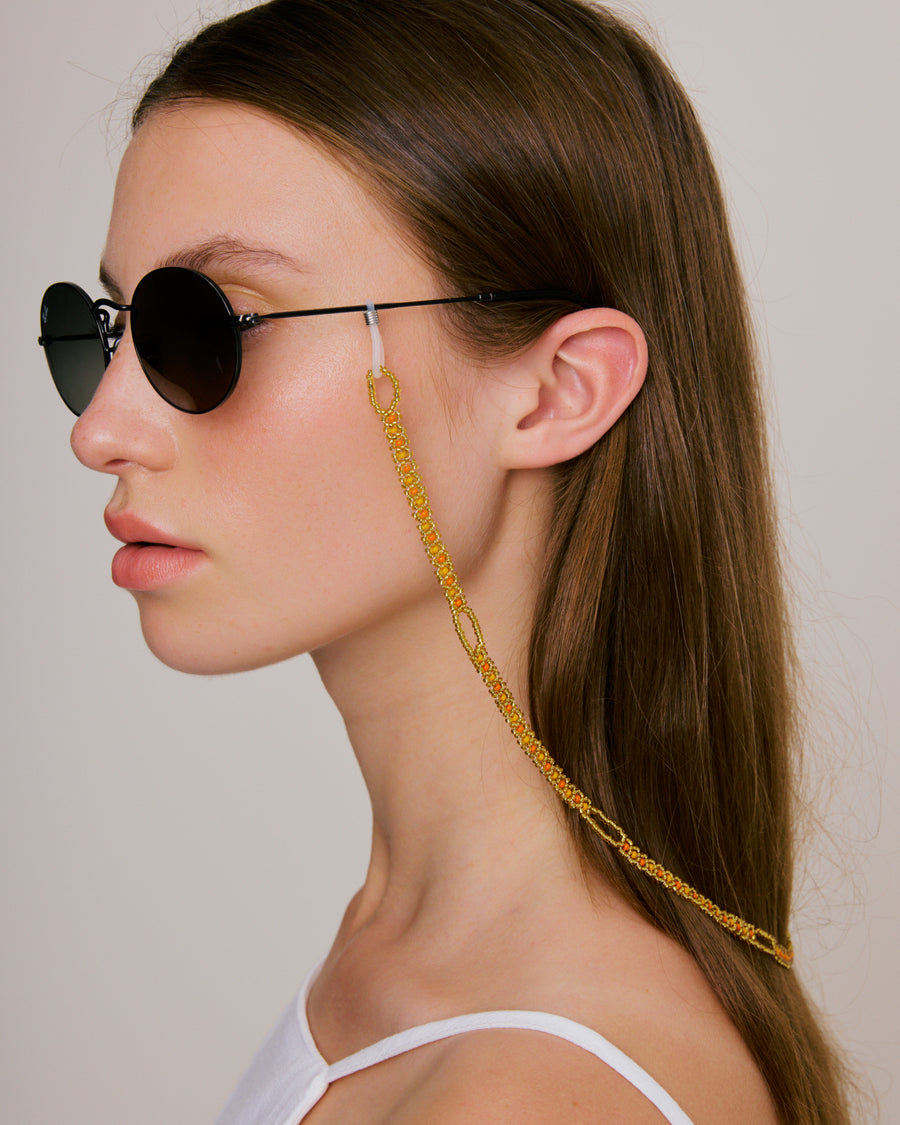 Sunglass Chain - Gold & Orange