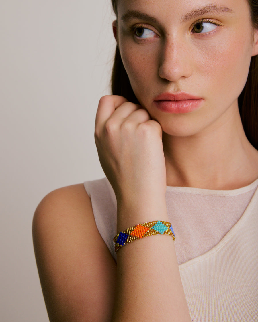Ningi's Petite Golden Geometric Cuff