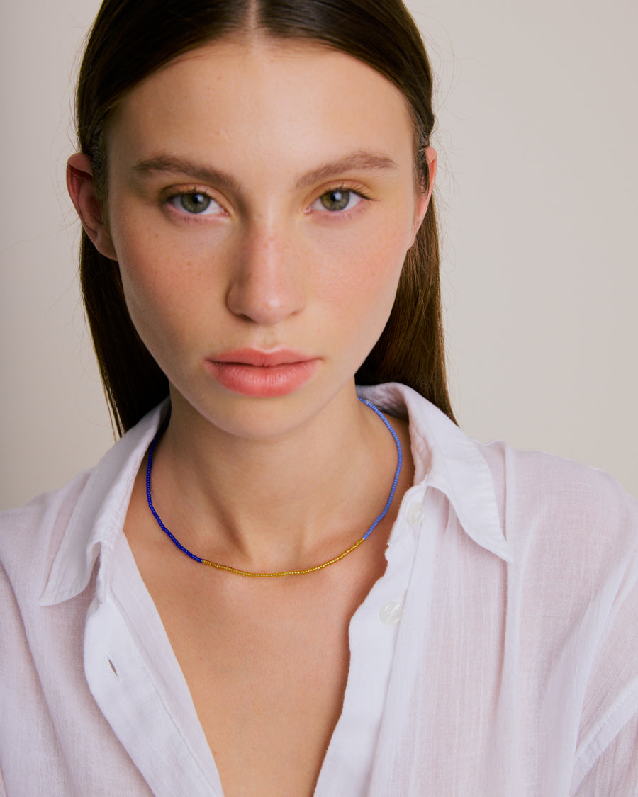 Simple Necklace - Indian Ocean & Gold