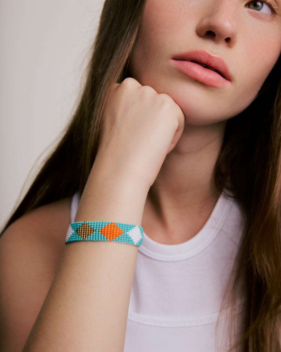 Ningi's Petite Turquoise Geometric Cuff