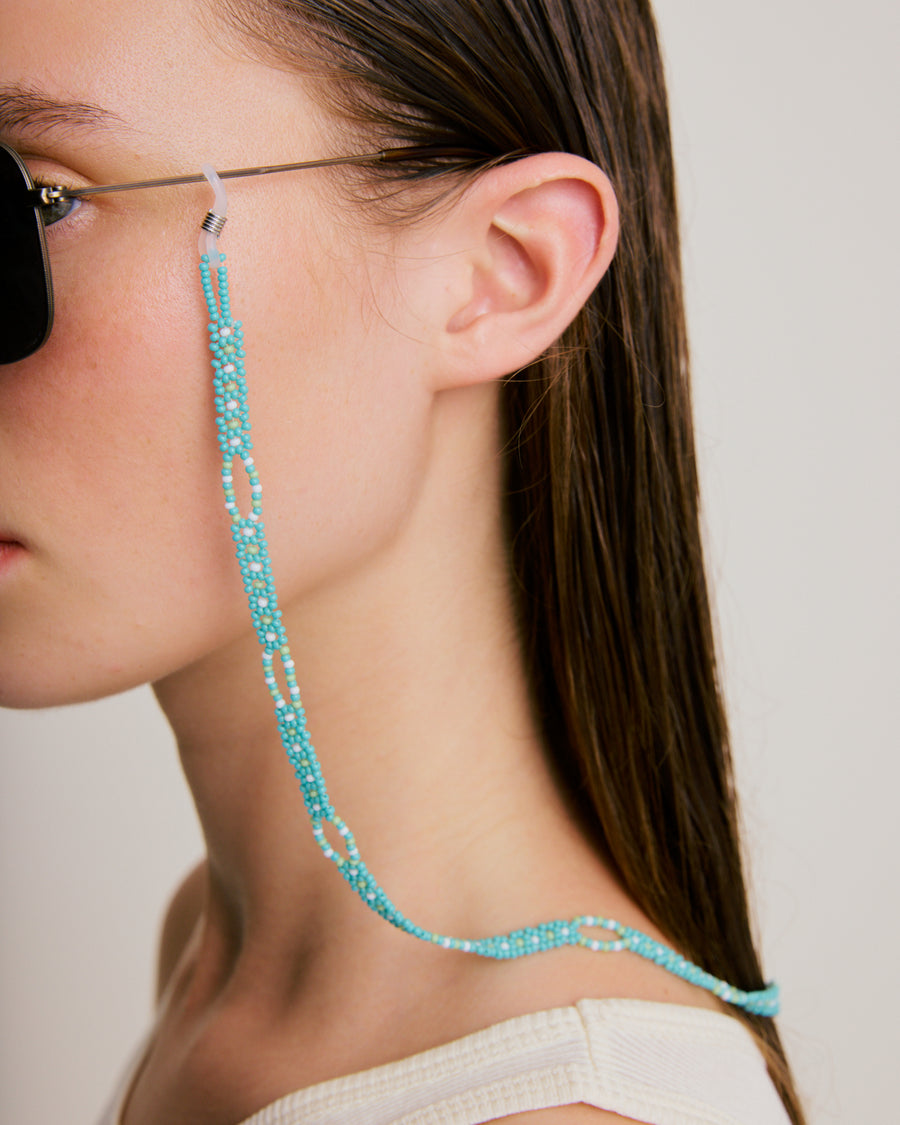 Beaded Sunglass Chain - Turquoise