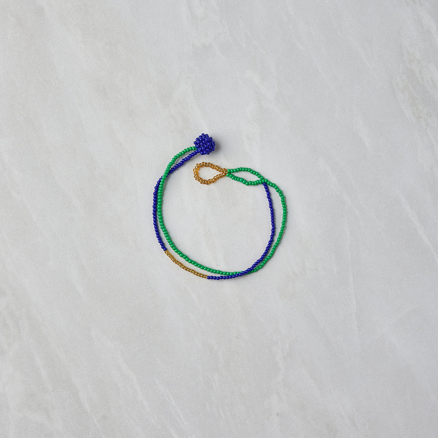 Beaded Bracelet - Double Strand Multi-colour 2