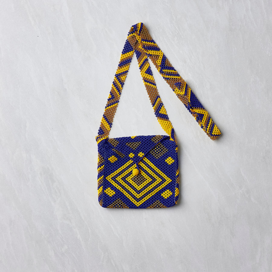 Beauty's Mini Beaded Bag - Zulu Blue