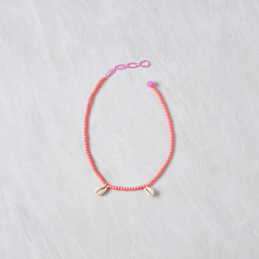 Ntombi Necklace - Double Shell Coral