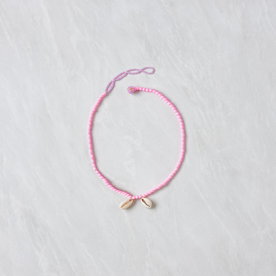 Ntombi Necklace - Double Shell Pink